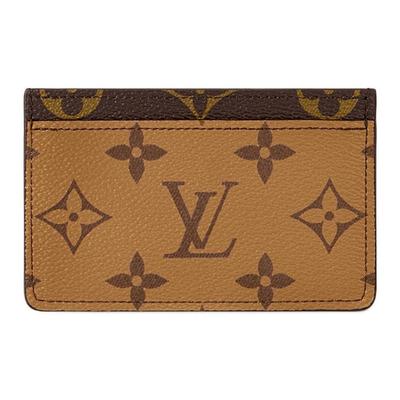 Классический монограммированный винтажный минималистичный держатель для карт и сумка из канвы с покрытием для женщин коричневый