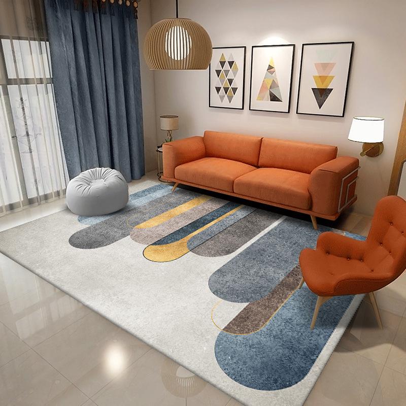 Nordic Light Luxury Modern Large Area Living Room Carpet for Sofa and Coffee Table