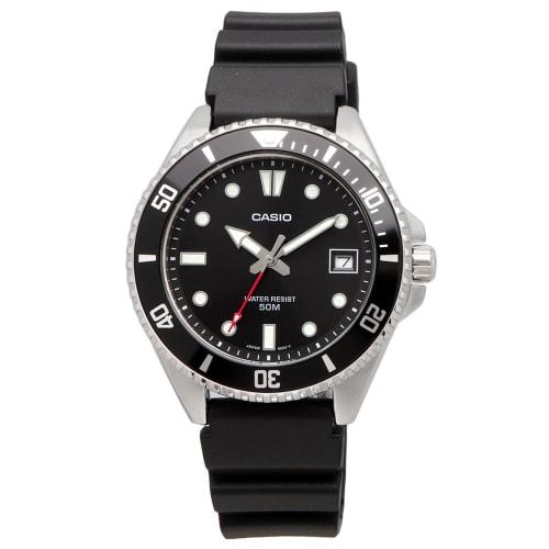 Casio CASIO Standard Analog Watch MDV-10-1A1V Boys Women Girls Black Bezel Urethane Band Overseas Model