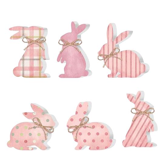 1 Набор Пасхальный Кролик Настольная Табличка Фермерский Рустикальный Декор Кролика Дом Офис Весна Пасхальный Праздник Вечеринка Центральное Украшение Стола