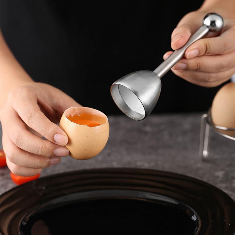 304 Stainless Steel Egg Eggshell Opener Eggshell Cutter Double Head Egg Topper Shell Opener Boiled Egg Creative Kitchen Tool