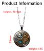 Steampunk Witch Pendant Necklace for Women 2022 Goth Mechanical Gear Accessories Vintage Jewelry Men's Neck Chain Gift
