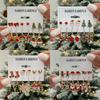 Applicable Christmas Versatile Oil Drop Snowflake Elk Drop Stud Earrings Sweet Bow Christmas Hat Earrings Women