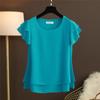 Summer Women Blouse Loose O-Neck Shirt Female Short Sleeve Blouse Oversized Shirts