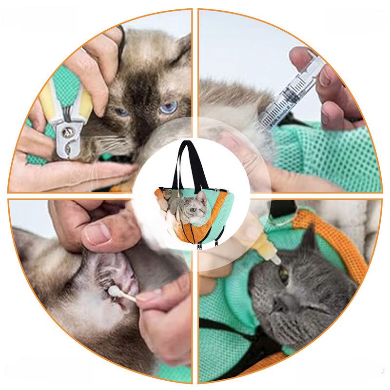 Портативная сумка для кошек: Сетчатая мойка и чистка, устойчивая к царапинам фиксированная конструкция