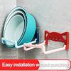 Storage Rack Foldable Wall-mounted Punch-free Sticky Anti-slip Great Load Bearing Great Stickiness Anti-slip Pot