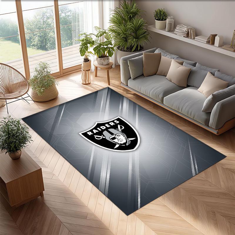 Las Vegas Raiders Crystal Velvet Carpet Soft Anti?Slip Floor Mat Comfortable Home Living Room Bedroom Decor Rug