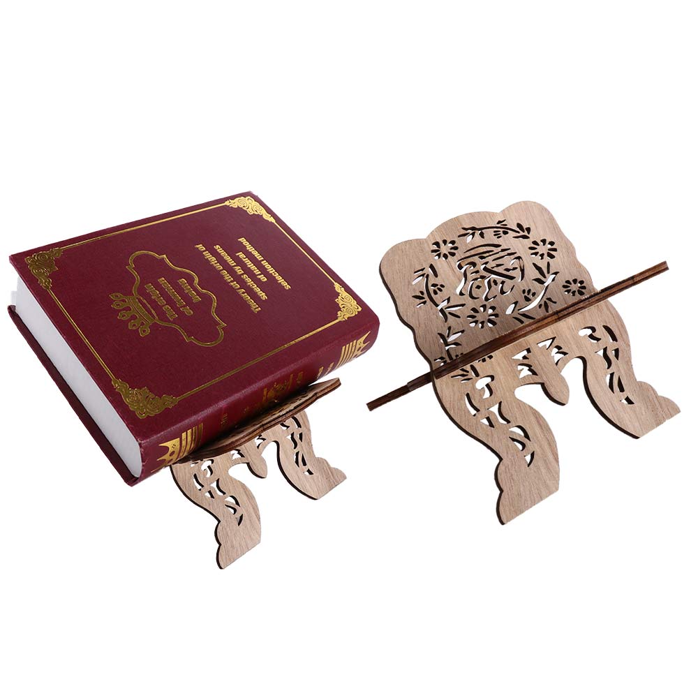 1Pcs Wooden Bible Quran Ramadan Islamic Muslim Home Decoration Book Shelf Book Stand Display Stand