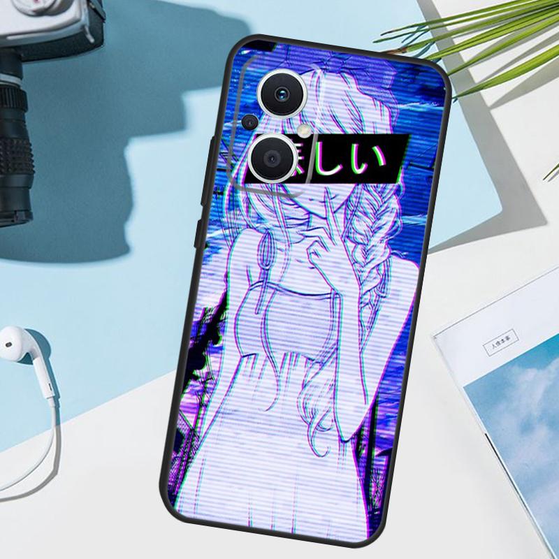Грустный аниме-эстетичный чехол для OPPO Reno 12 F 13F 14F 11F 10 11 13 14 Pro 7 8 Lite OPPO Find X9 X5 X6 X8 Pro