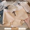 Female Spring and Autumn Pure Cotton 10A Antibacterial Extended Crotch Non Hip Flat Angle Briefs