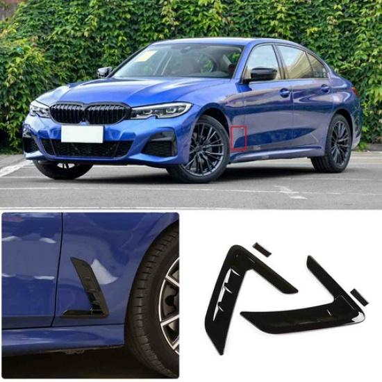 ABS Black Car Side Air Fender Vent Trim For BMW 3 Series -