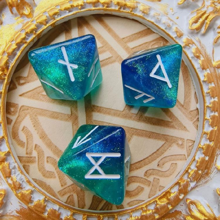 6 шт. Мистические Кости Гадания 8-гранные Астрологические Обучающие Кости Предсказаний для Улучшения Опыта Ролевых Игр