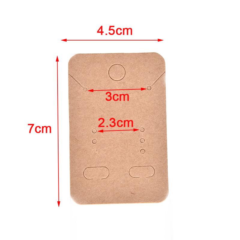100Pcs Earrings Necklace Holder Display Card Jewelry Display Kraft Card Tag