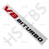 3D ABS V8 BITURBO Emblem Logo Door Side Fender Badge For Mercedes Benz 2014-2016 C63 G63 W222 W223 W213 W212 W205 W204 W205 E63 BB1