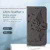 Кожаный чехол Lychee Feather для iPhone 14 - Защитная крышка со слотом для карт - Книжка для iPhone 13.