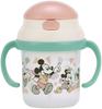 Skater Baby Straw Hopper Mug 230ml Disney Mickey Mouse One Push Silicone Straw For Ages 8 Months and Up Two-Handed KSH2-A