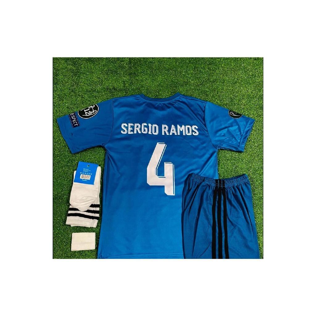 2017/18 Sergio Ramos Turquoise Kids Jersey Set Of 4