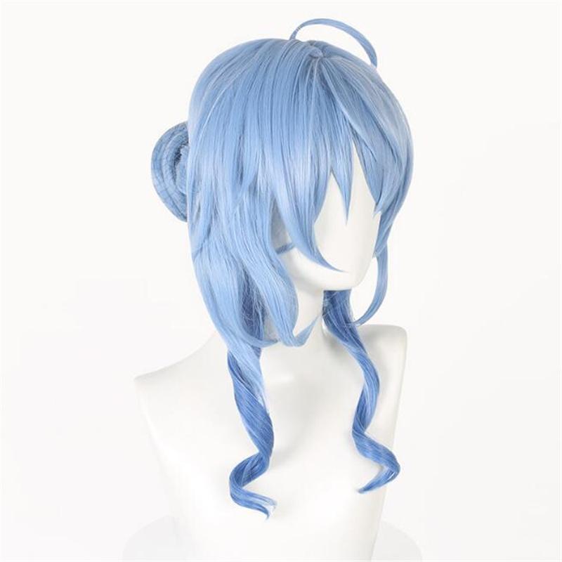 Ganyu Cosplay Wig Anime Lantern Rite New Skin Shenhe Xingqiu Twilight Blossom Heat Resistant Synthetic Hair Wigs + Wig Cap