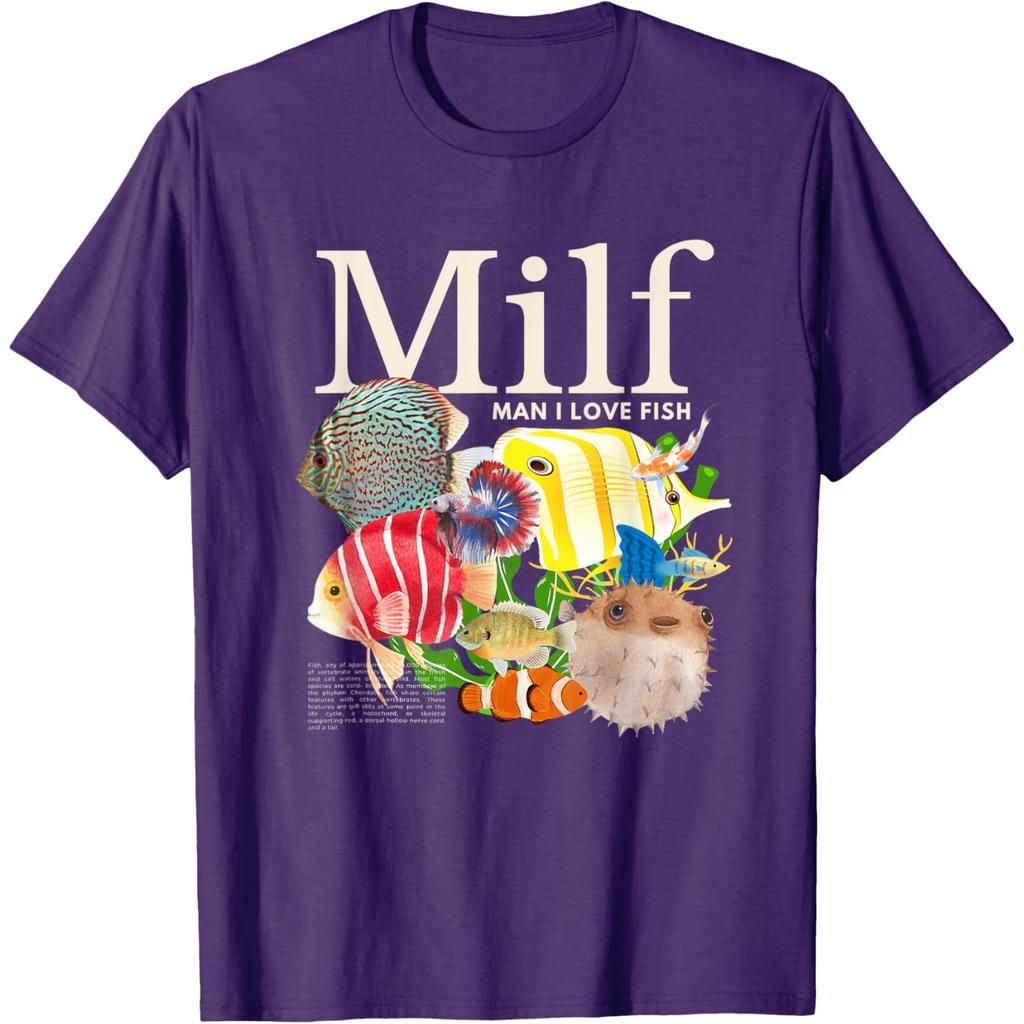 Milf Unisex I Love Fish Funny FisherUnisex Humor Nature TShirt