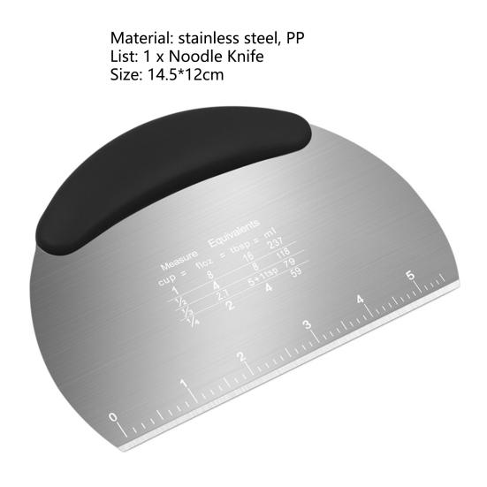 Скребок Панель Прочный Многоцелевой Резак для теста со шкалой Антипригарный Нержавеющая сталь Скребок для теста Резак для теста для пиццы