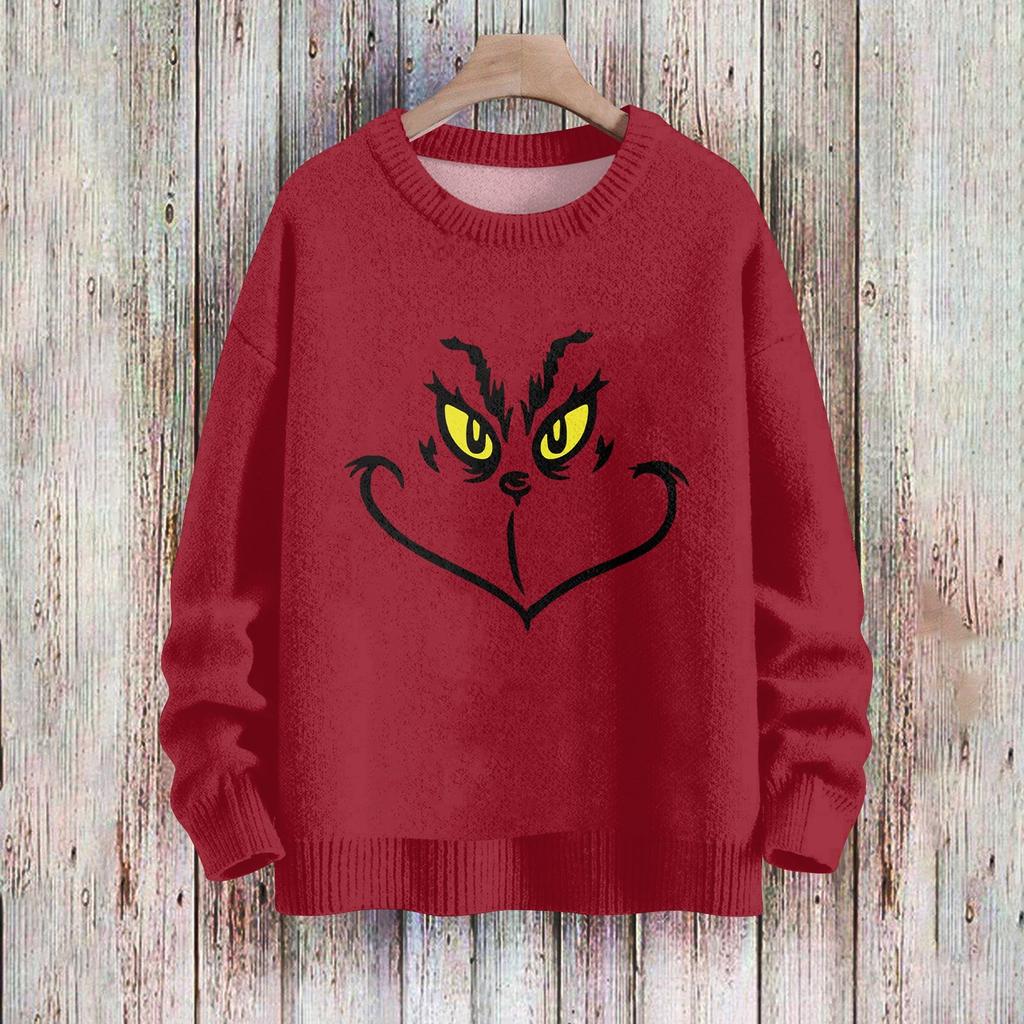 Christmas Sweatshirts For Women Knit Sweater Cute Shirt Fall Crewneck Pullover Tops