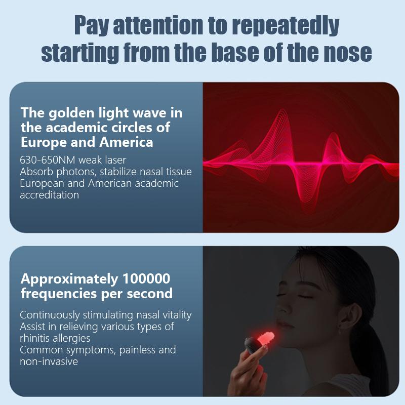 Интеллектуальный инфракрасный световой массаж носа, устройство для фототерапии ринита, уход за носоглоткой, лазерное устройство для снятия зуда в носу, успокаивающее устройство