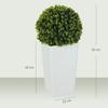 Set of 2 Artificial Eucalyptus Balls 65 cm Artificial Plant with UV Protection, 330 Leaves, Potted, Green
