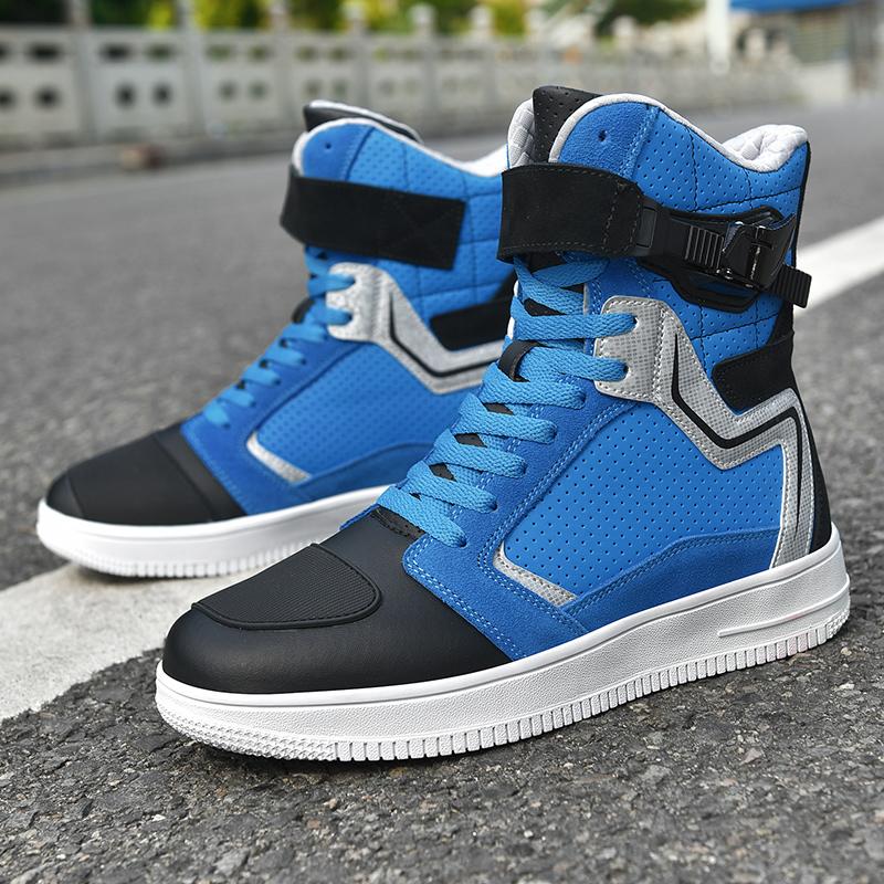 Новая мужская мотоциклетная обувь Мужские всесезонные внедорожные мотоботы для райдера Гоночные ботильоны Всесезонная мотоциклетная экипировка для путешествий