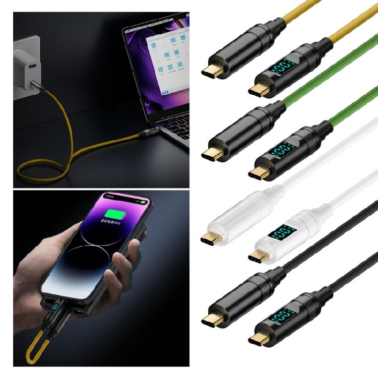 Fast PD100W Charging & Data Transfer Cable with Double USB C Port and 8K Video Transmission Efficient