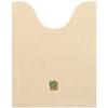 Senko Tiny Leaf Long Toilet 75 X 60 Cotton Simple 13948 Mat, Approx. Cm, Beige, Blend, Embroidered, Design,