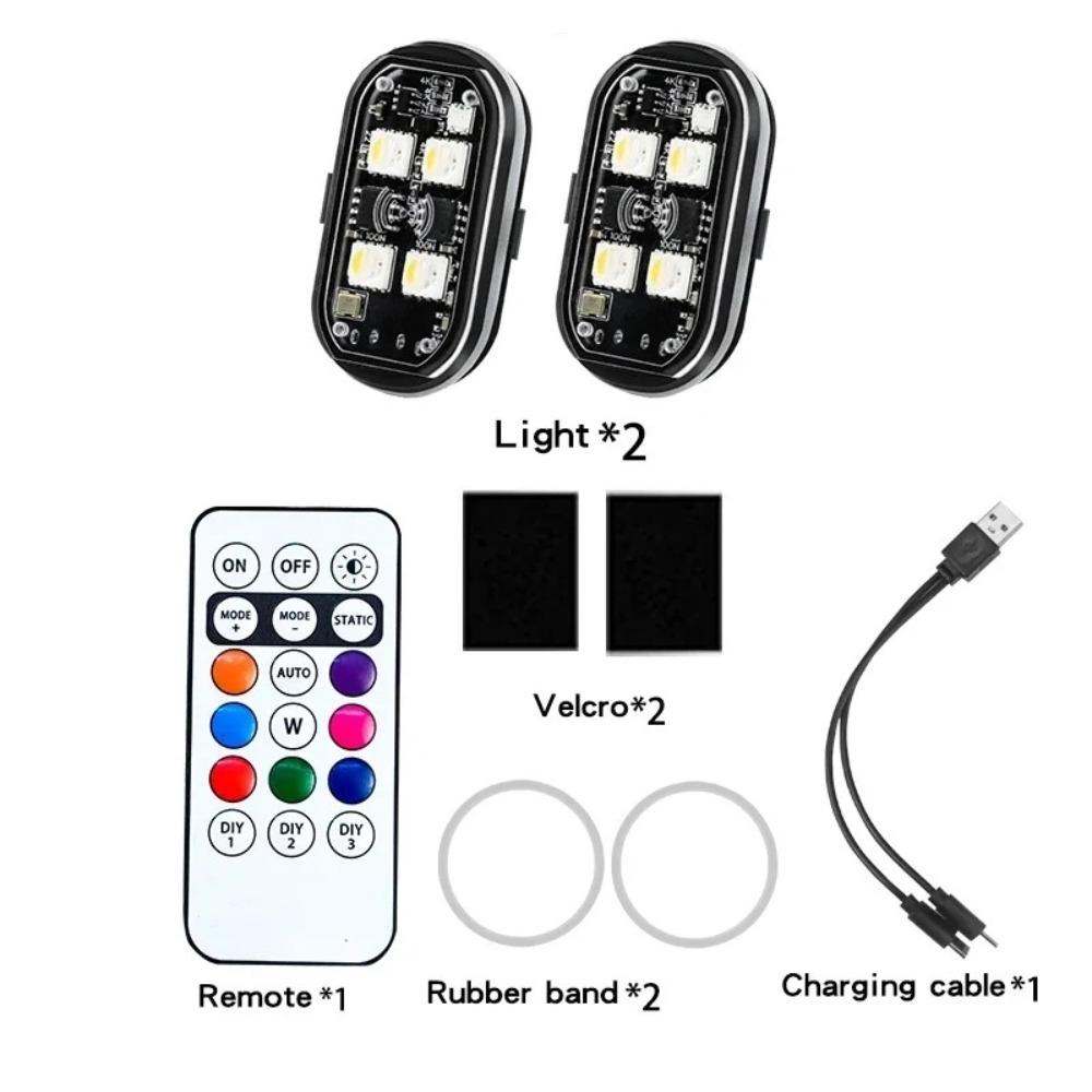 Беспроводные светодиодные стробоскопы с дистанционным управлением RGB мигающая лампа предупреждающие огни для предотвращения столкновений задний фонарь для вертолета велосипеда автомобиля мотоцикла