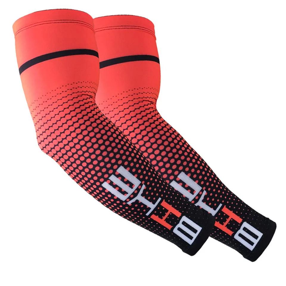 1Pair Cool Men Cycling Running UV Sun Protection Cuff Cover Protective Arm Sleeve Bike Sport Arm Warmers Sleeves