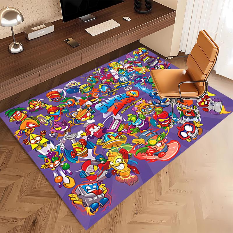 1pc Superthings Print Area Rug - Soft, Washable Non-Slip Indoor Mat, Living Room, Home Office Decorative Rug,Office Decorative