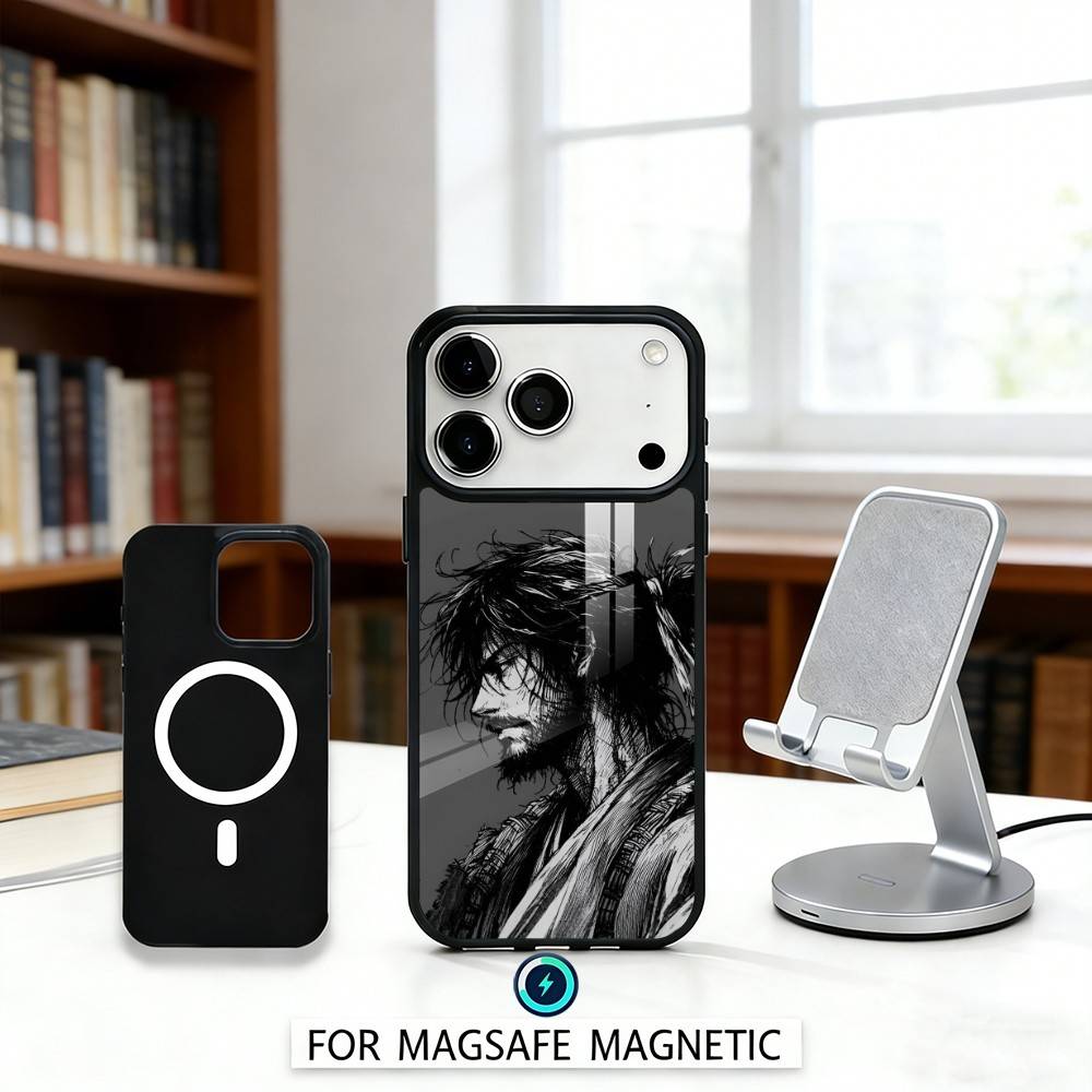 Vagabond M-Miyamoto M-Musashi Phone Case For iPhone17,16,15,14,13,12,Pro,Max,Magnetic For Magsafe Wireless Charging