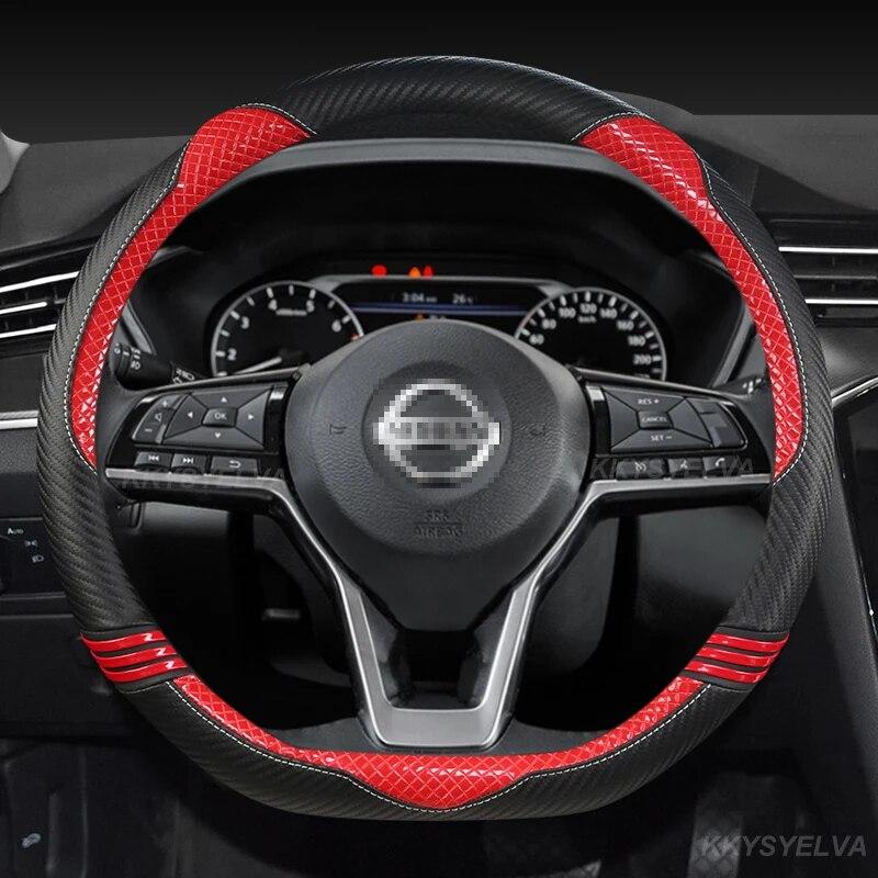 Автомобильный чехол на руль D-образной формы для Nissan Rogue X-trail Kicks Rogue Sport Hybrid 2017-2022 Qashqai-2022 Sentra 2022