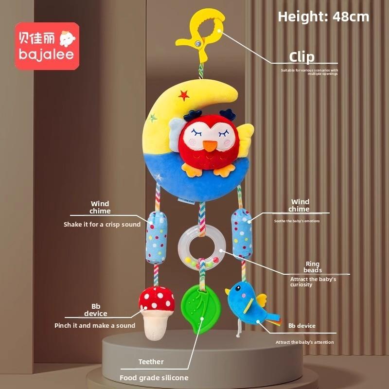 Beili Baby Stroller Plush Rattle Car Charm With Wind Chimes For Infant Comfort