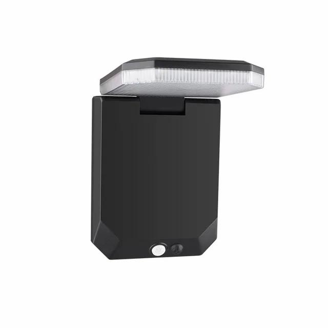 D2 Уличный настенный светильник на солнечных батареях с датчиком движения, складной на 120°, регулируемый светильник для двора, 3 режима, для коридора, балкона, солнечная лампа для улицы