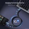 100W Double-Type Smart Power-Off Braided Light-Up Charging Cable for Apple Laptops - Super-Fast Charging & Data Transfer