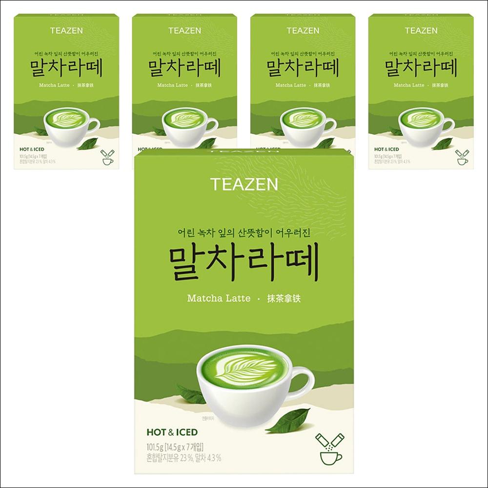 Teazen МАТЧА ЛАТТЕ (14,5 г x 7 шт.) x 2 КОРОБКА