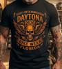 2026 Daytona Bike Week Футболка с черепом | Мотоциклетный слет во Флориде Не Харли Футболка унисекс