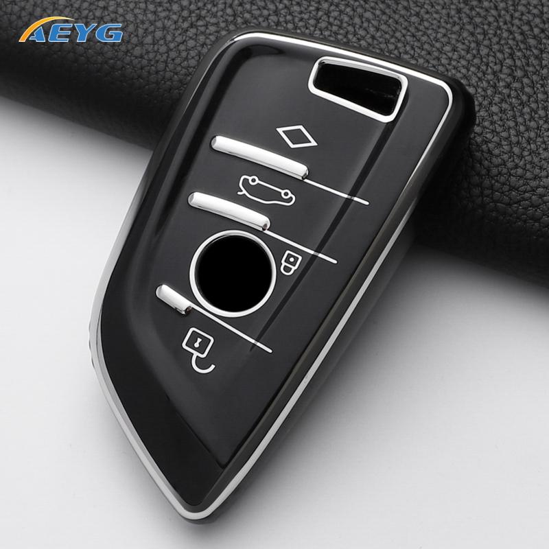 Чехол-накладка из ТПУ для пульта ключа автомобиля для BMW X1 X3 X4 X5 X6 F15 F16 G30 3 5 7 серии G11 F48 Аксессуары Брелок