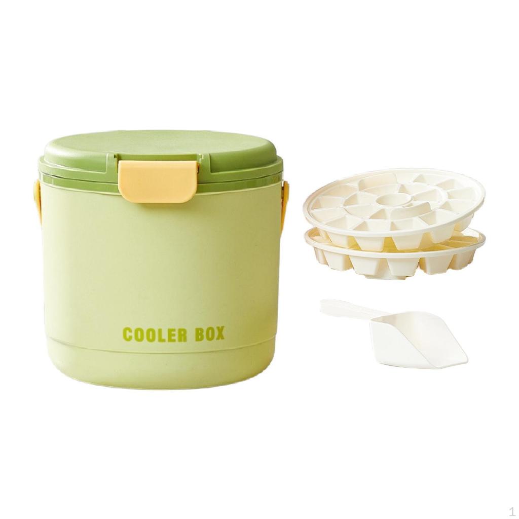 2.6L Ice Holder Bin for Drinks And Picnics with Cube Tray
