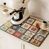 Dish Drying Mat Exquisite Pattern Wear Resistant Absorbent Draining Mat Dining Table