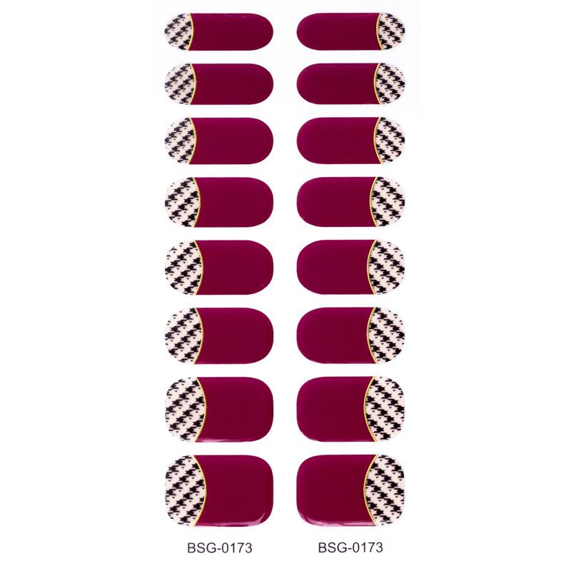 Наклейка для ногтей с рисунком 5D Полуотвержденная гелевая наклейка для ногтей декоративная Бронзовая