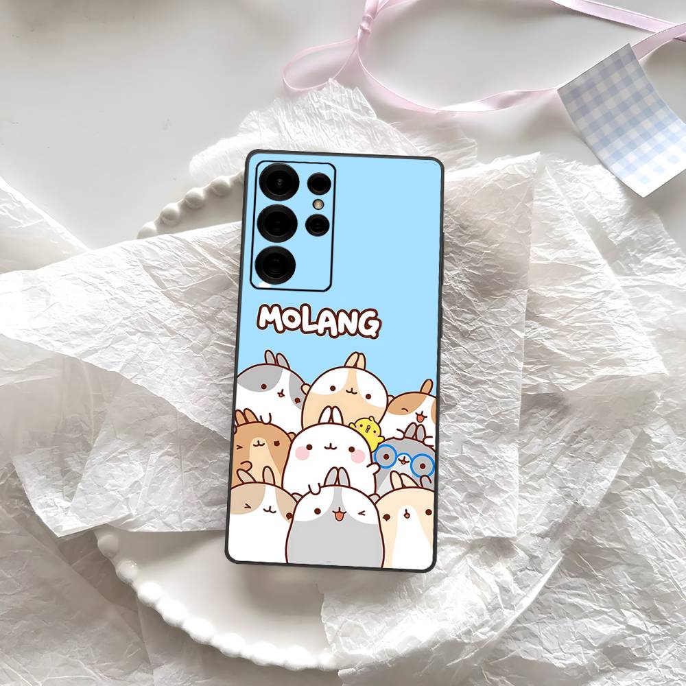 Мультяшный милый чехол для телефона M-Molang для Samsung S 24 Fe 25 Ultra Plus 20 Lite 21 30 22 23 24 22 Ultra 5G Fundas