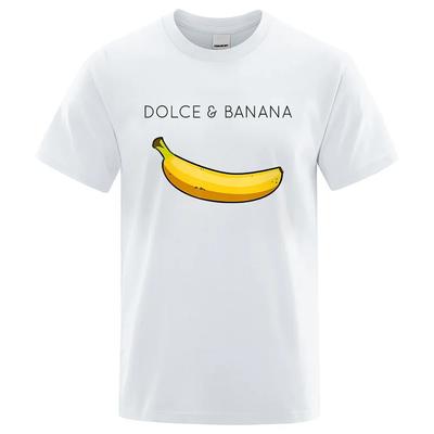 Летняя мода Dolce & Banana Print женские футболки повседневные дышащие топы футболки с коротким рукавом женские топы футболки