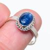 Натуральный голубой кианит драгоценный камень ручная работа 925 чистое серебро ювелирное кольцо размер 9 v0s92