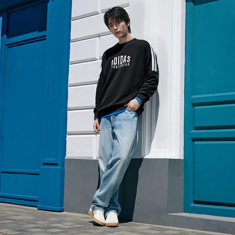 adidas Унисекс Свитшот Свободного Кроя с Круглым Вырезом
