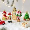Снеговик Рождественский Стеклянный Подвес Западный Декор Новогодние Украшения Подвеска на Елку Фестиваль