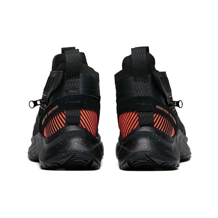 Anta Кроссовки Running Series из кожи, удобные, средней высоты, мужские, черные, оранжевые 112045529-3
